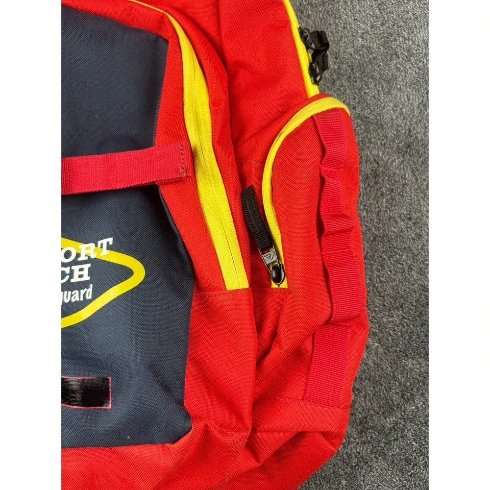 Quiksilver Newport Beach Junior Lifeguard Surf Beach School Backpack Red‎ Yellow